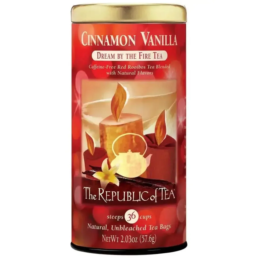 🎄 Cinnamon Vanilla Red Tea Bags  🎄 - Tin 36 Tea Bags