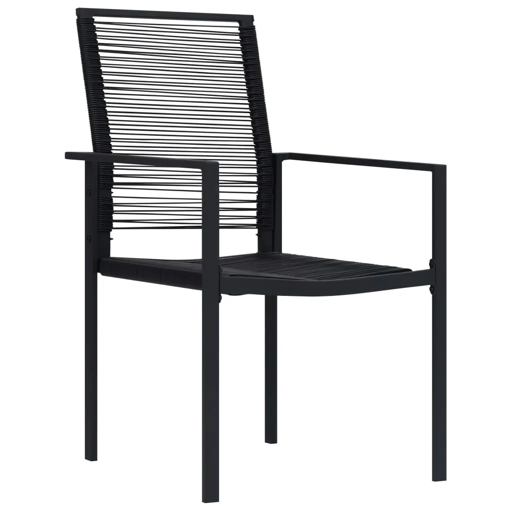 2/4x Patio Chairs PVC Rattan Black Garden Outdoor Chair Furniture