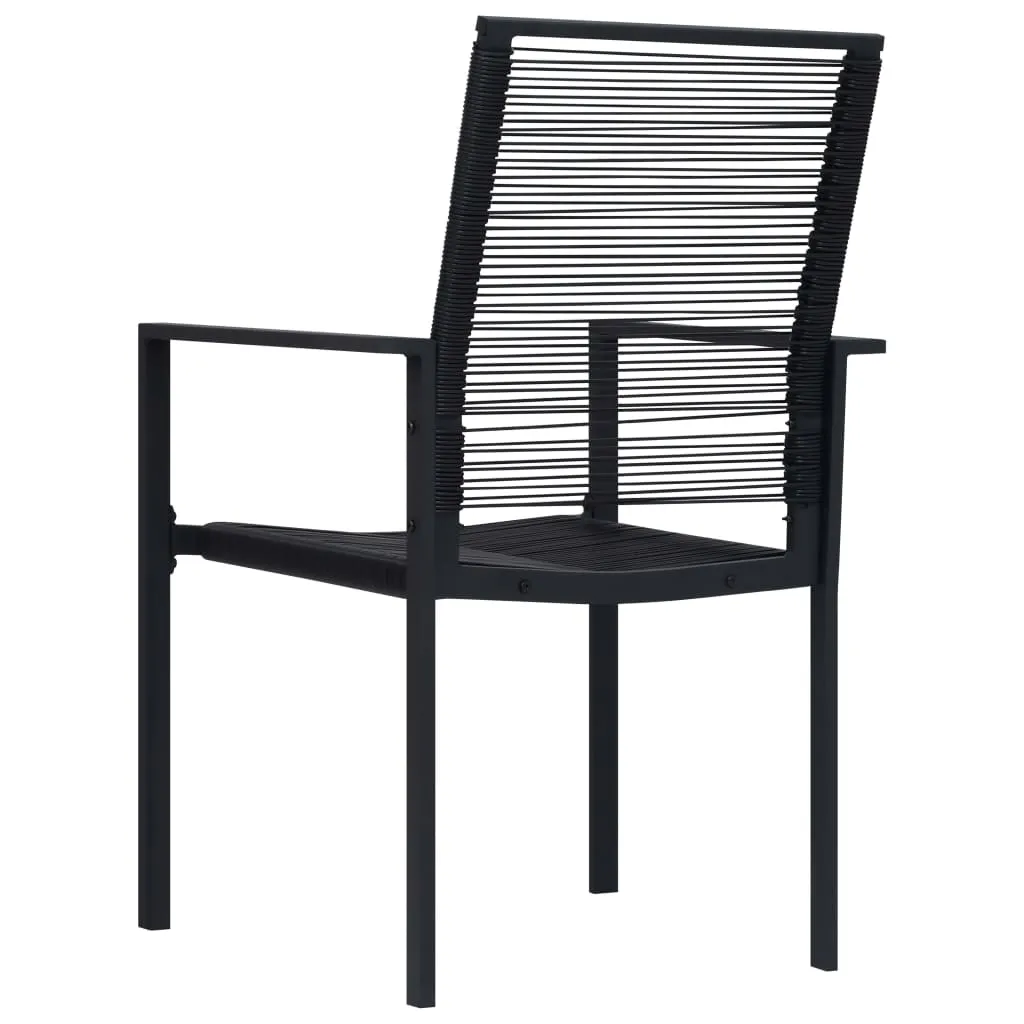 2/4x Patio Chairs PVC Rattan Black Garden Outdoor Chair Furniture