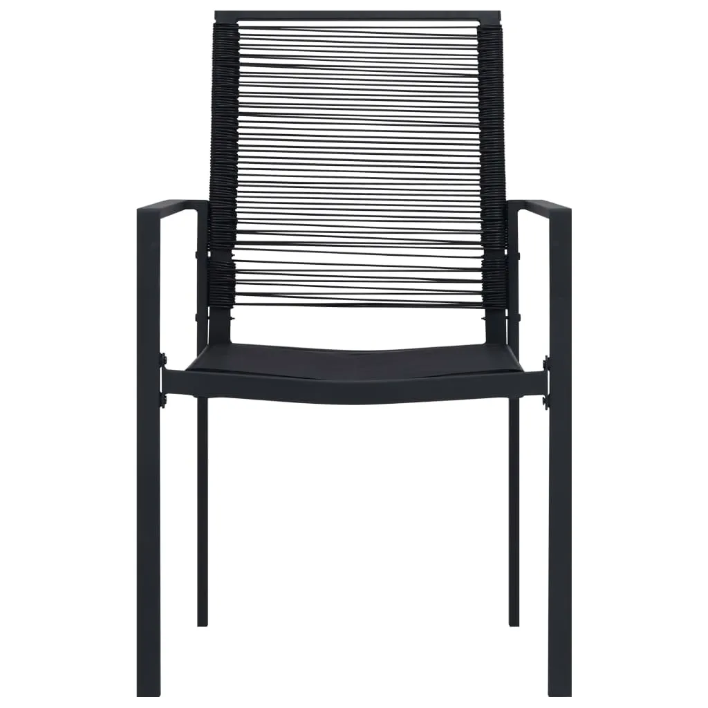2/4x Patio Chairs PVC Rattan Black Garden Outdoor Chair Furniture