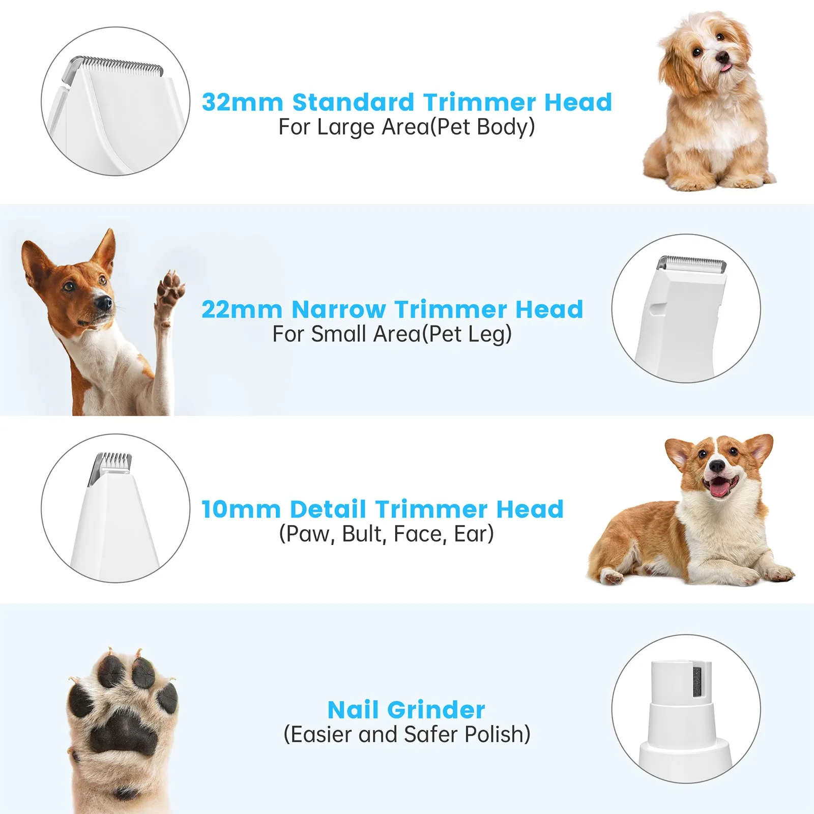 4 in 1 Dog Hair Clipper Grooming Kit