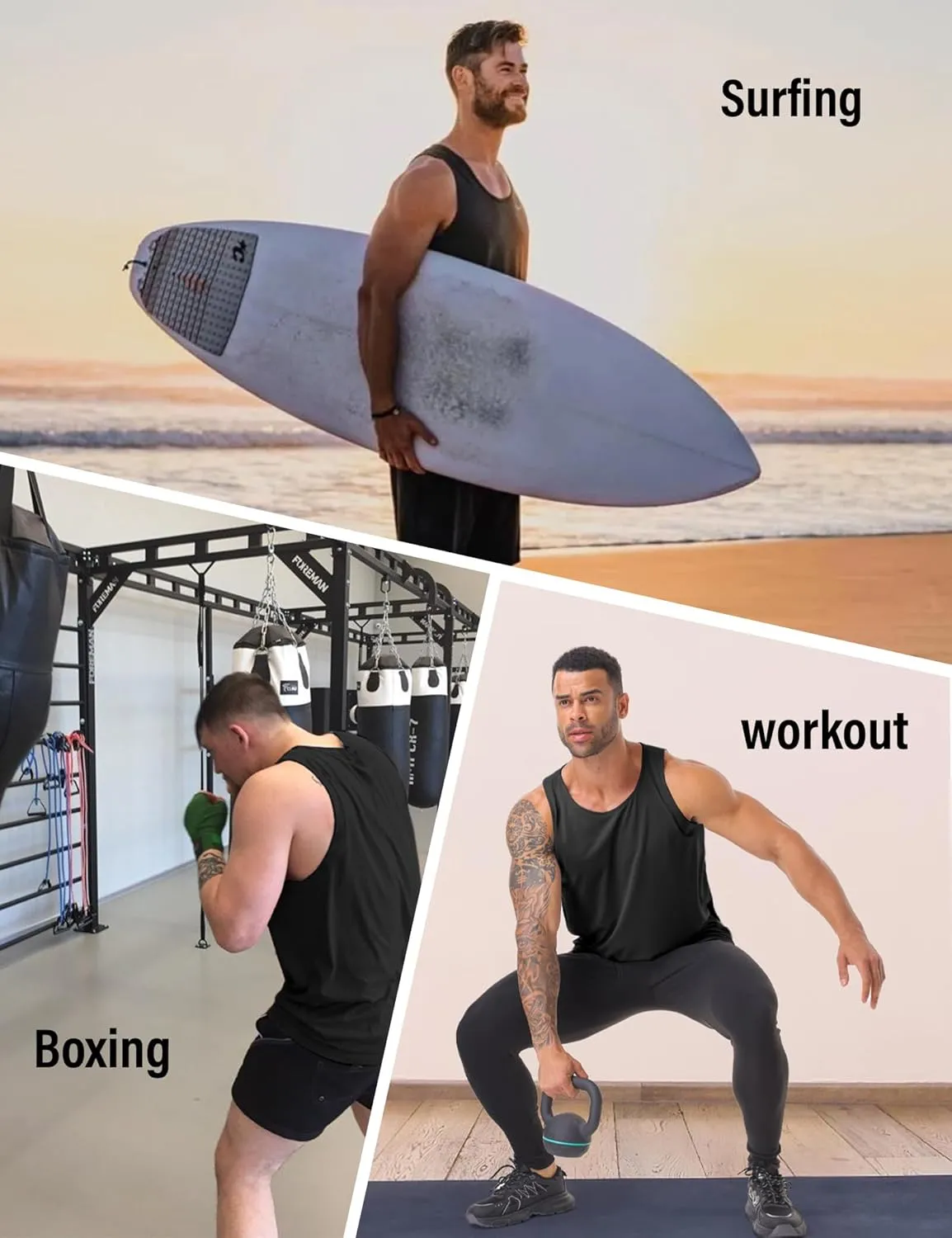 5 Pack Mens Running Sport Tank Tops Dry Fit Gym Wicking Athletic Mesh Breathable Cool Workout Sleeveless Shirts