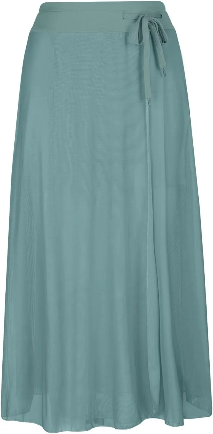 A Line Skirts Women Elastic Waist Front Drawstring Skirt Patchwork Lightweight Flowy Skirts Swing A-line Skirts