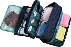 AIBEARTY Portable Waterproof Underwear Storage Bag Travel Bra Organizer Lingerie Socks Toiletry Bag Layer Cosmetic Pouch for Women Men