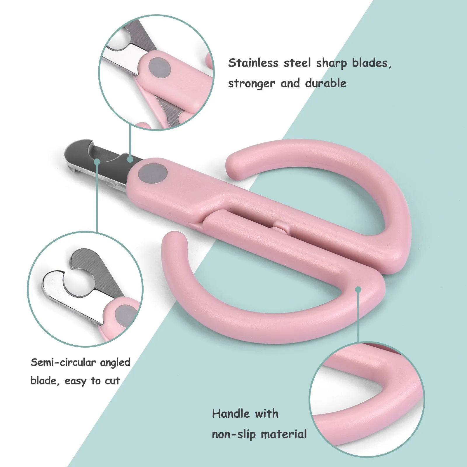 Aimondow Cat Nail Clippers Cat Claw Trimmer for Pet Grooming Tool Easy Cutting Cat Claw Clippers Dog Nail Clippers Angled Blade Sharp Claw Scissors for Small Animals Rabbit Puppy Kitten