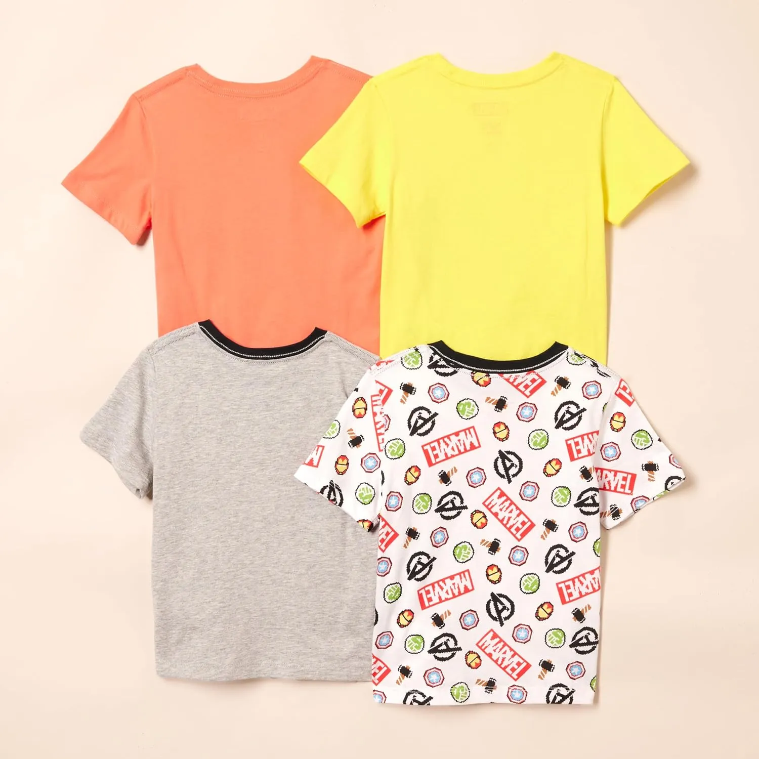 Amazon Essentials Disney | Marvel | Star Wars Boys and Toddlers' Short-Sleeve T-Shirts (Previously Spotted Zebra), Multipacks