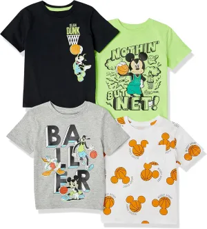 Amazon Essentials Disney | Marvel | Star Wars Boys and Toddlers' Short-Sleeve T-Shirts (Previously Spotted Zebra), Multipacks