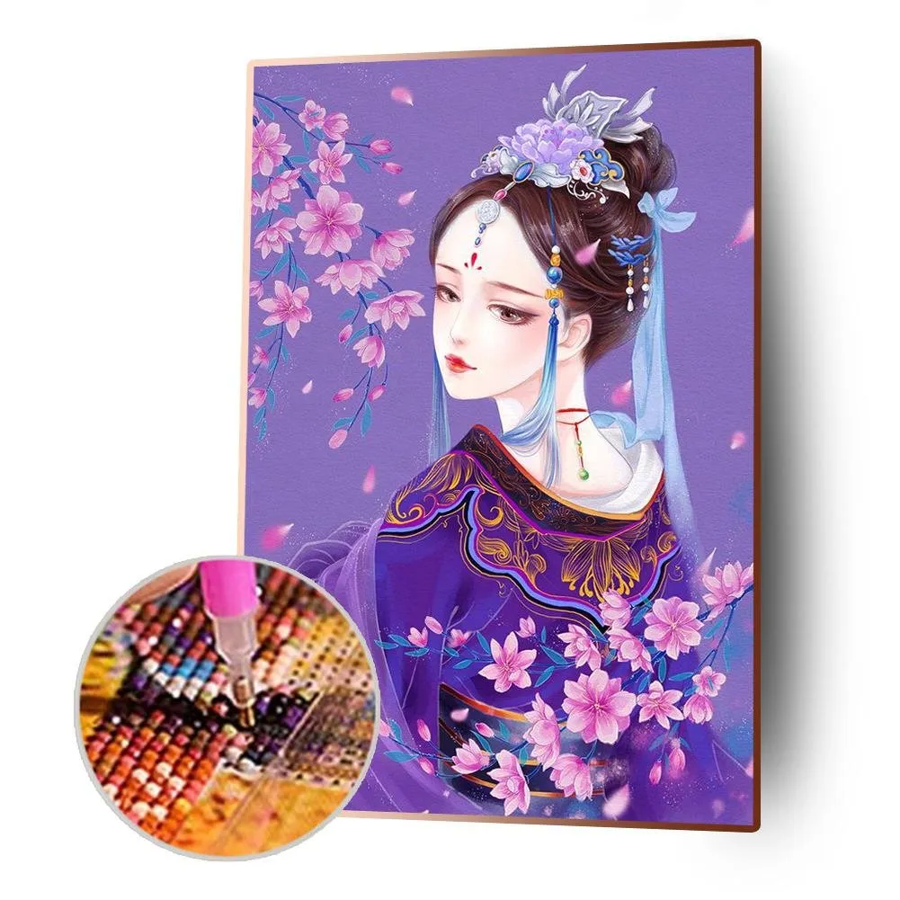 Ancient Girl - Full Round Diamond - 40x50CM