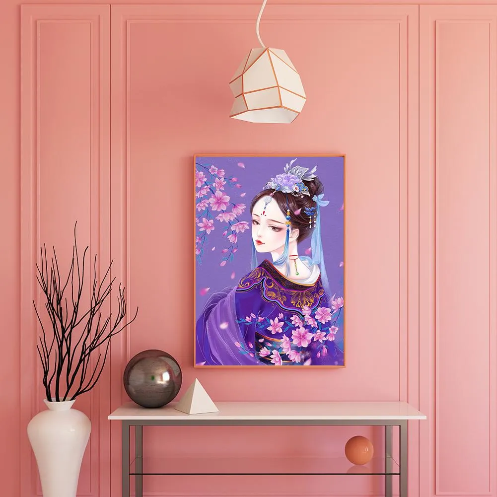 Ancient Girl - Full Round Diamond - 40x50CM