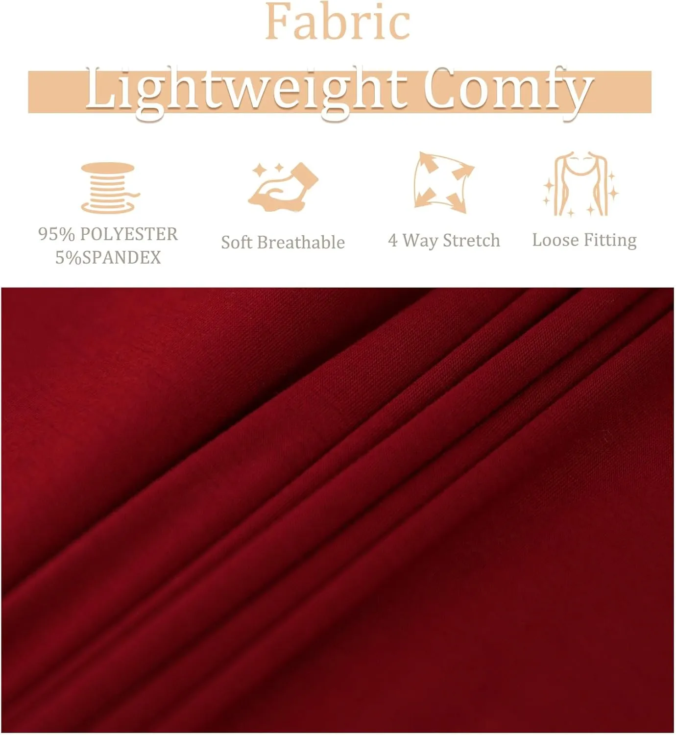 ANYFITTING V Neck Tank Top with Built in Bras Wide Strap Loose Fitting Flowy Summer Sleeveless Shirt