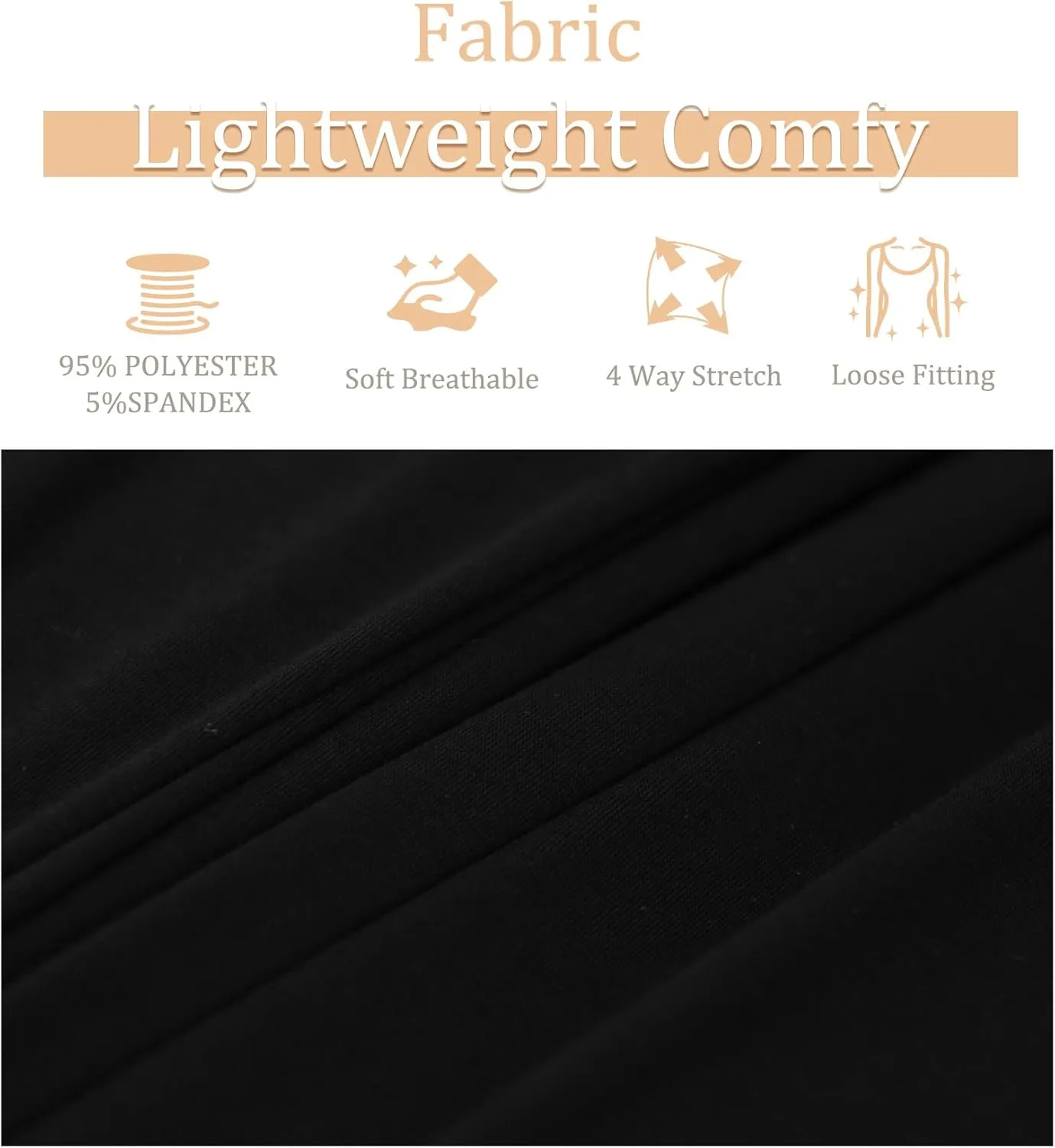 ANYFITTING V Neck Tank Top with Built in Bras Wide Strap Loose Fitting Flowy Summer Sleeveless Shirt