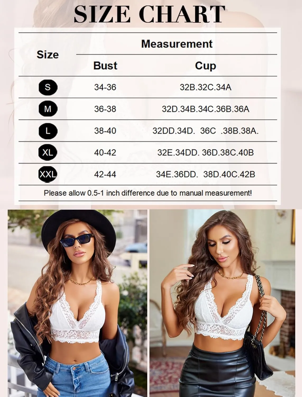 Avidlove Lace Bralettes for Women Wireless Unpadded Bras Racerback Camisole Tops Basic Cami Sexy Strappy Everyday Lingerie
