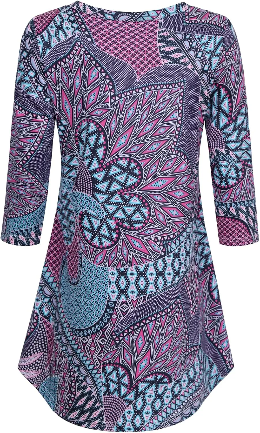 BAISHENGGT Women's V Neck 3/4 Sleeve Tunic Tops for Leggings Casual Dressy T-Shirts Blouses