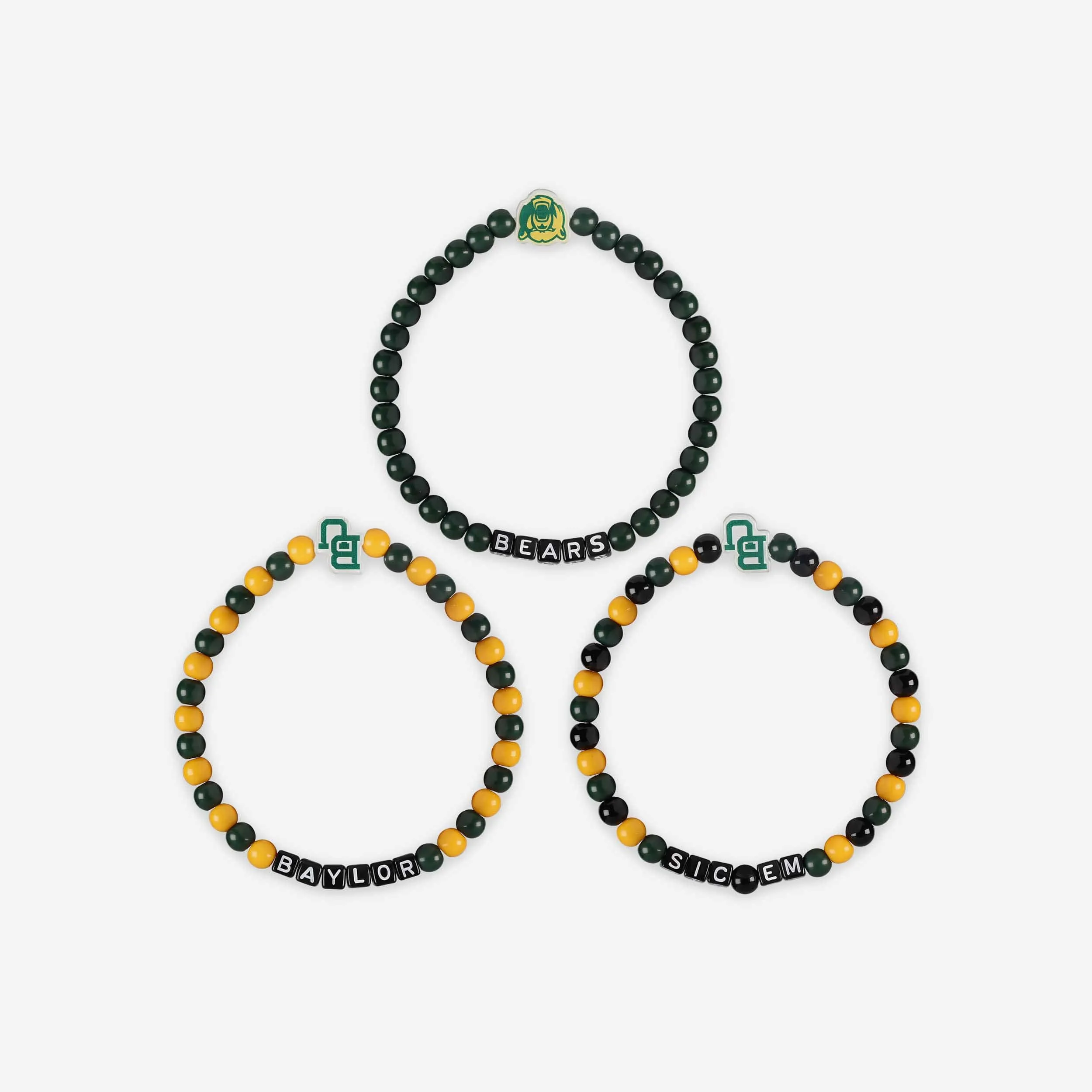 Baylor Bears 3 Pack Beaded Friendship Bracelet