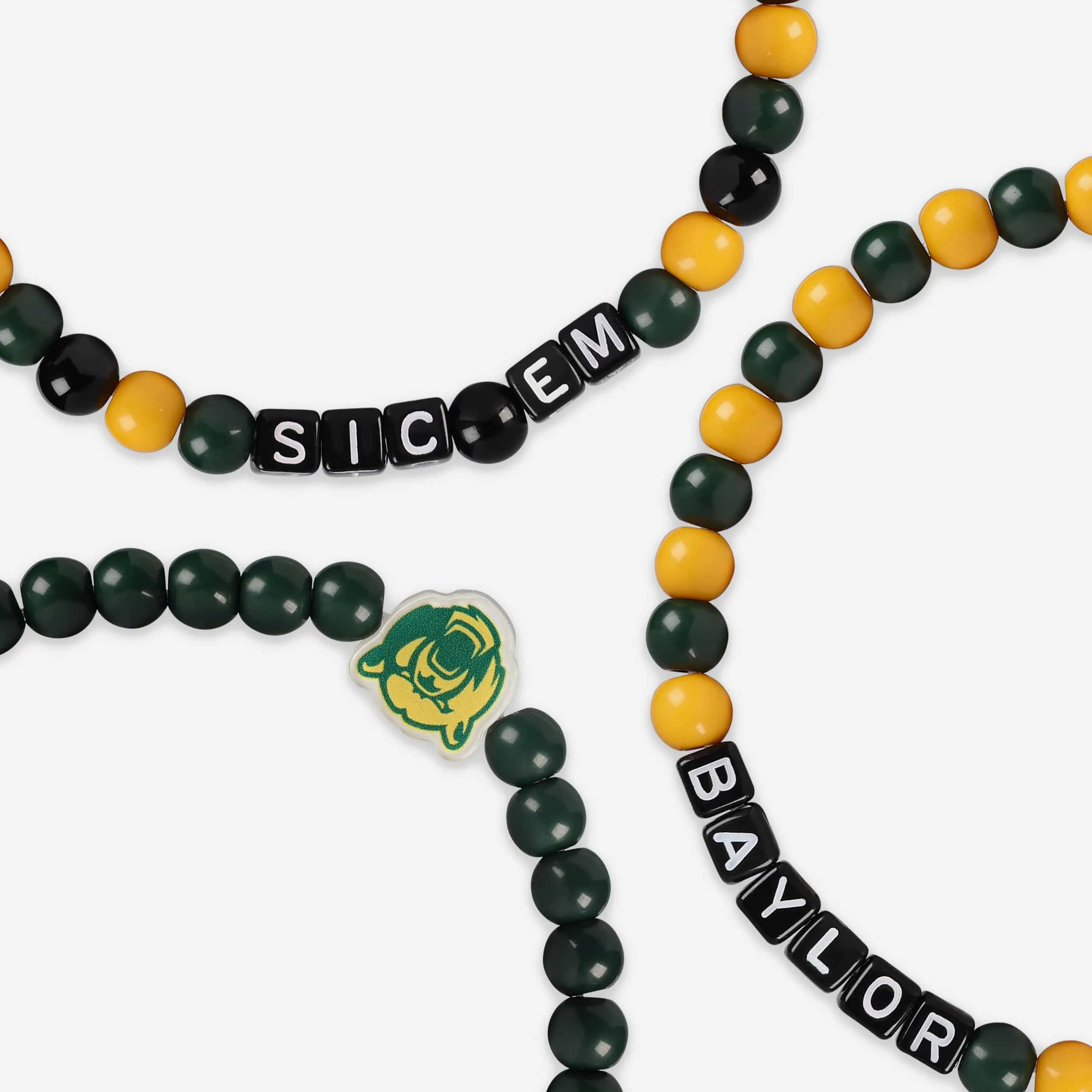 Baylor Bears 3 Pack Beaded Friendship Bracelet