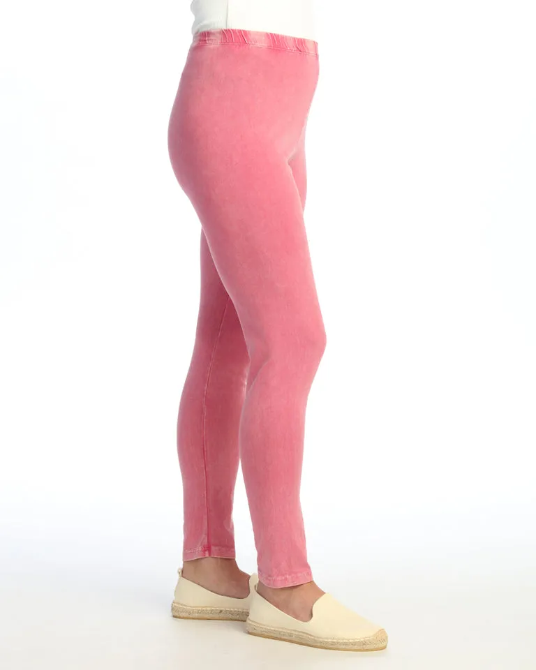 Berry Pink M31 Full Length Mineral Washed Legging Pants