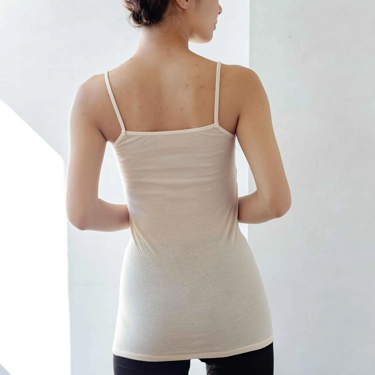 bodyhints 100% Cotton Camisole Tops with Pads for Women, Breathable, Machine Washable.