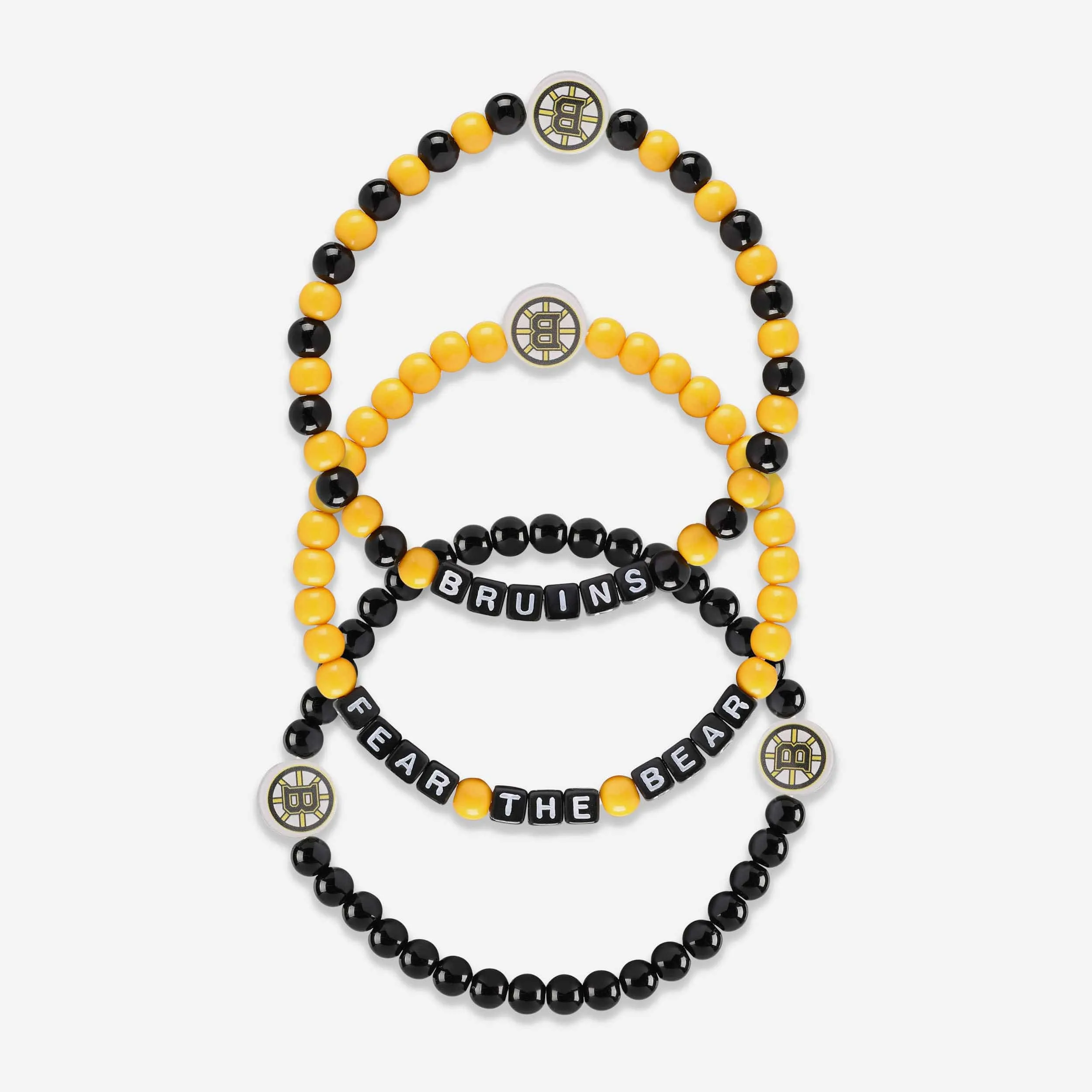 Boston Bruins 3 Pack Beaded Friendship Bracelet