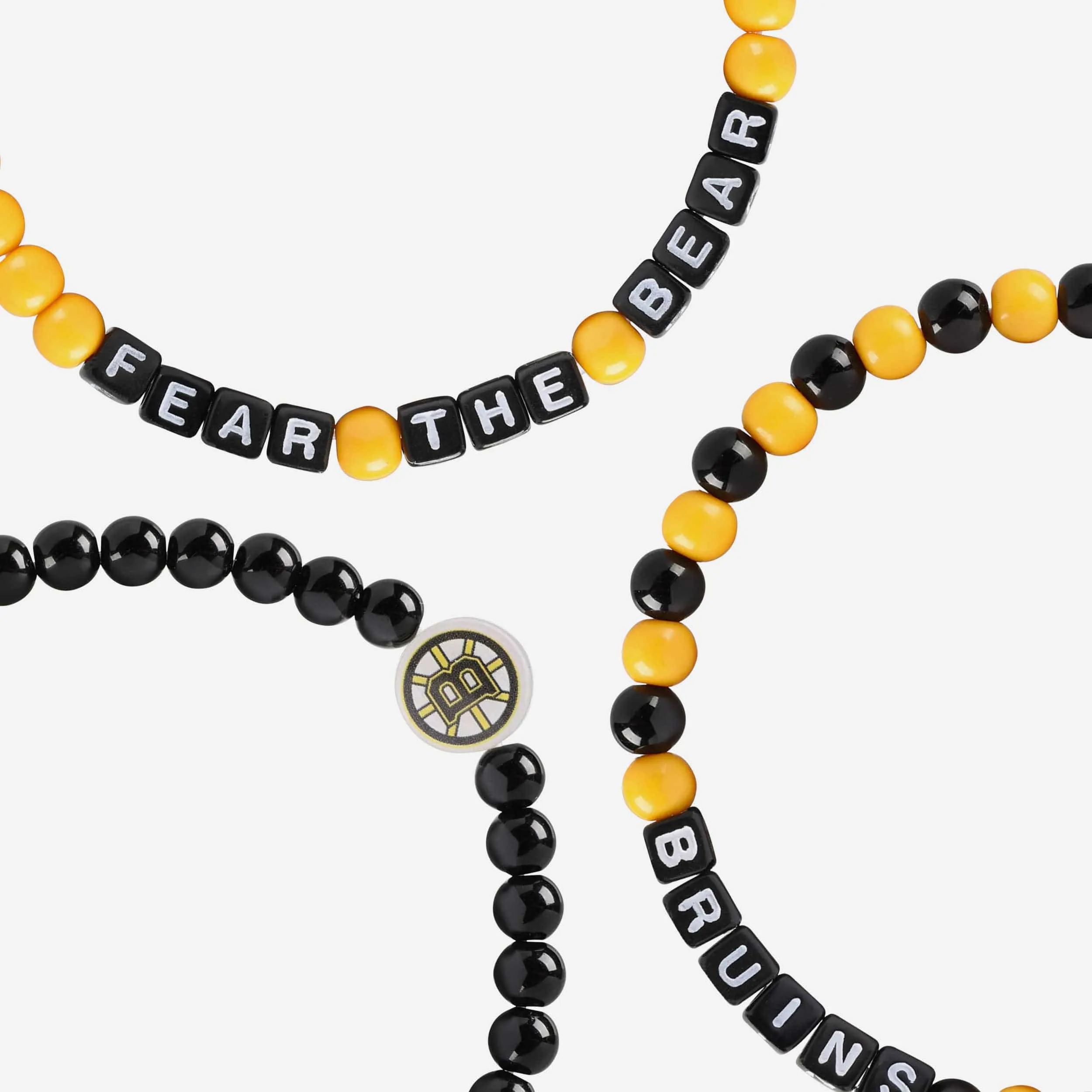 Boston Bruins 3 Pack Beaded Friendship Bracelet