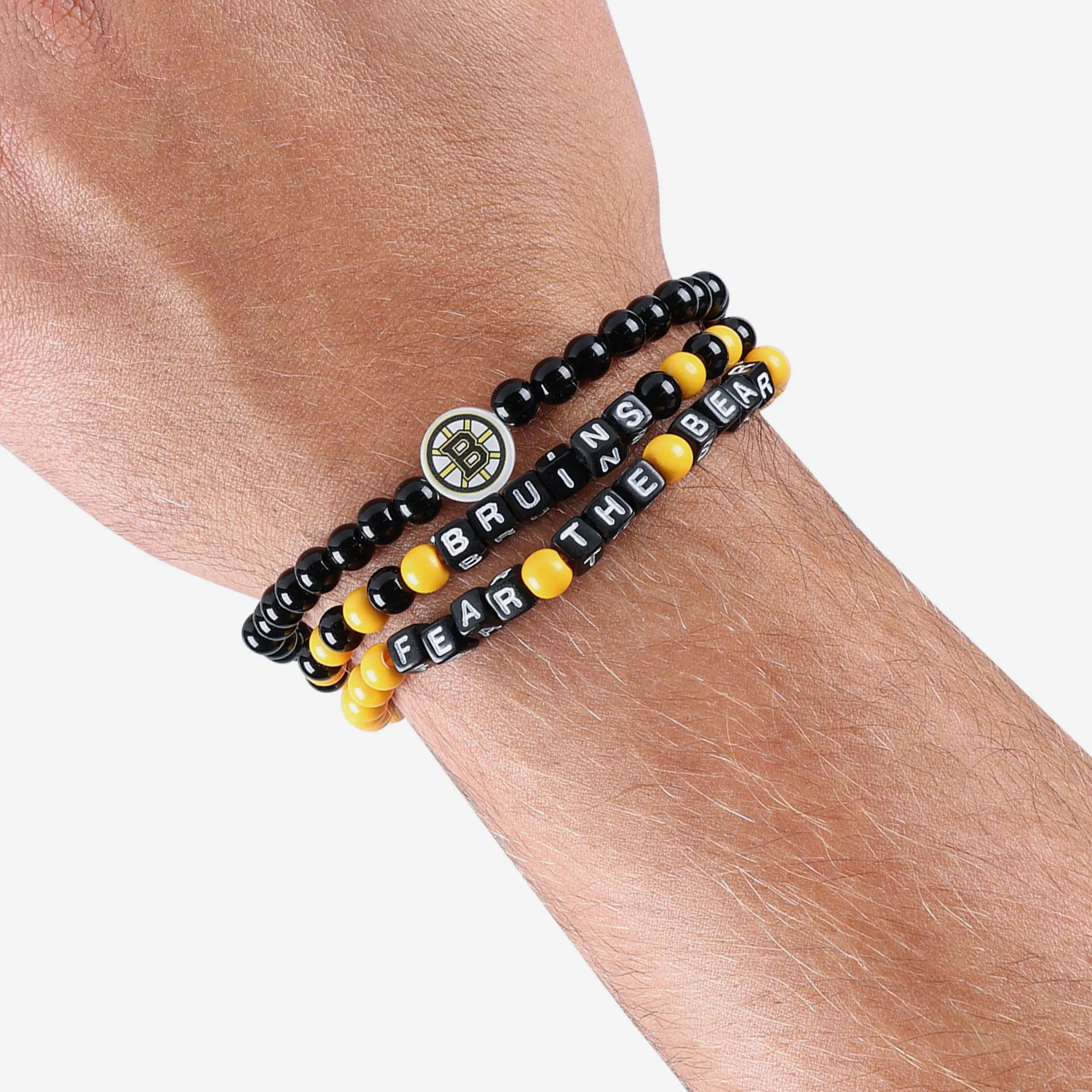 Boston Bruins 3 Pack Beaded Friendship Bracelet