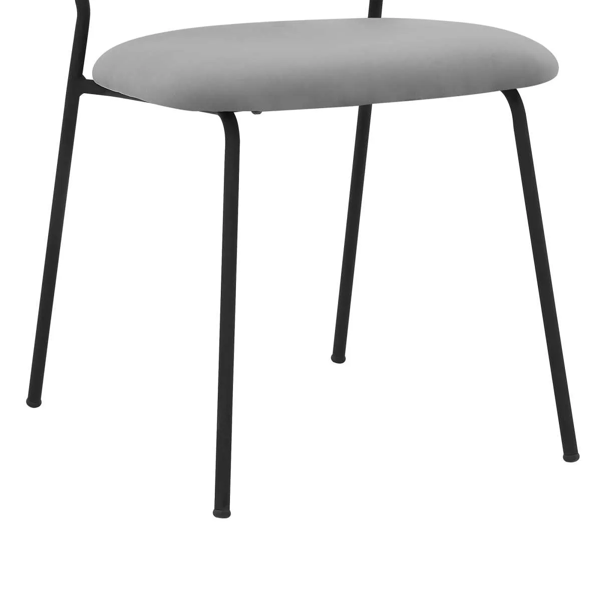 Carlo Gray Velvet and Metal Dining Room Chairs - Set of 2 By Armen Living
