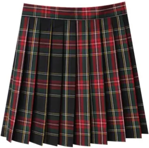 Casual Pleated Skirts for Women High Rise Vintage Cosplay Skirts Outfits 3 Piece Asymmetrical Mini Short Skirt