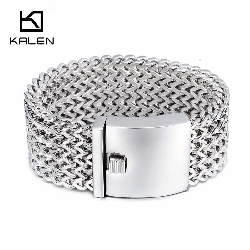 Chain Bracelets Gold Color Mesh Bracelets For Men Cool Accessories