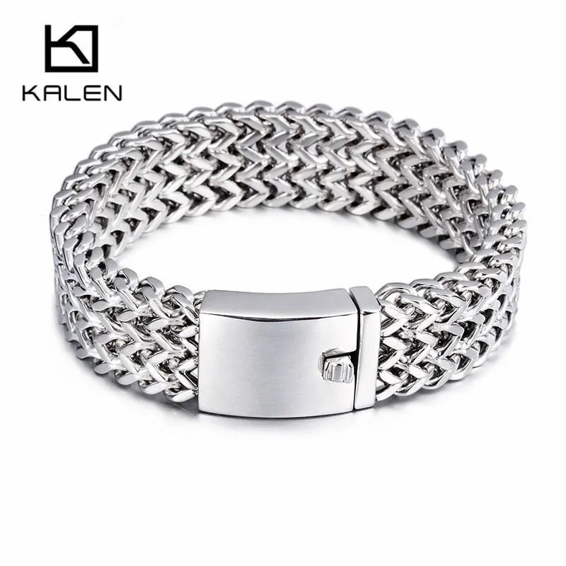 Chain Bracelets Gold Color Mesh Bracelets For Men Cool Accessories
