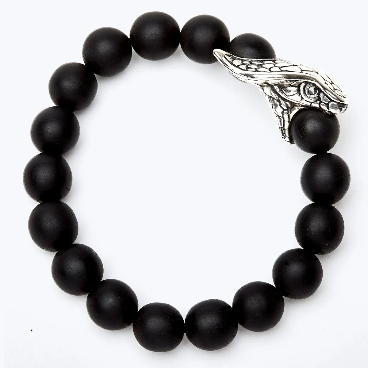 Chinese Zodiac Ebony Bead Bracelet - Year of the Snake