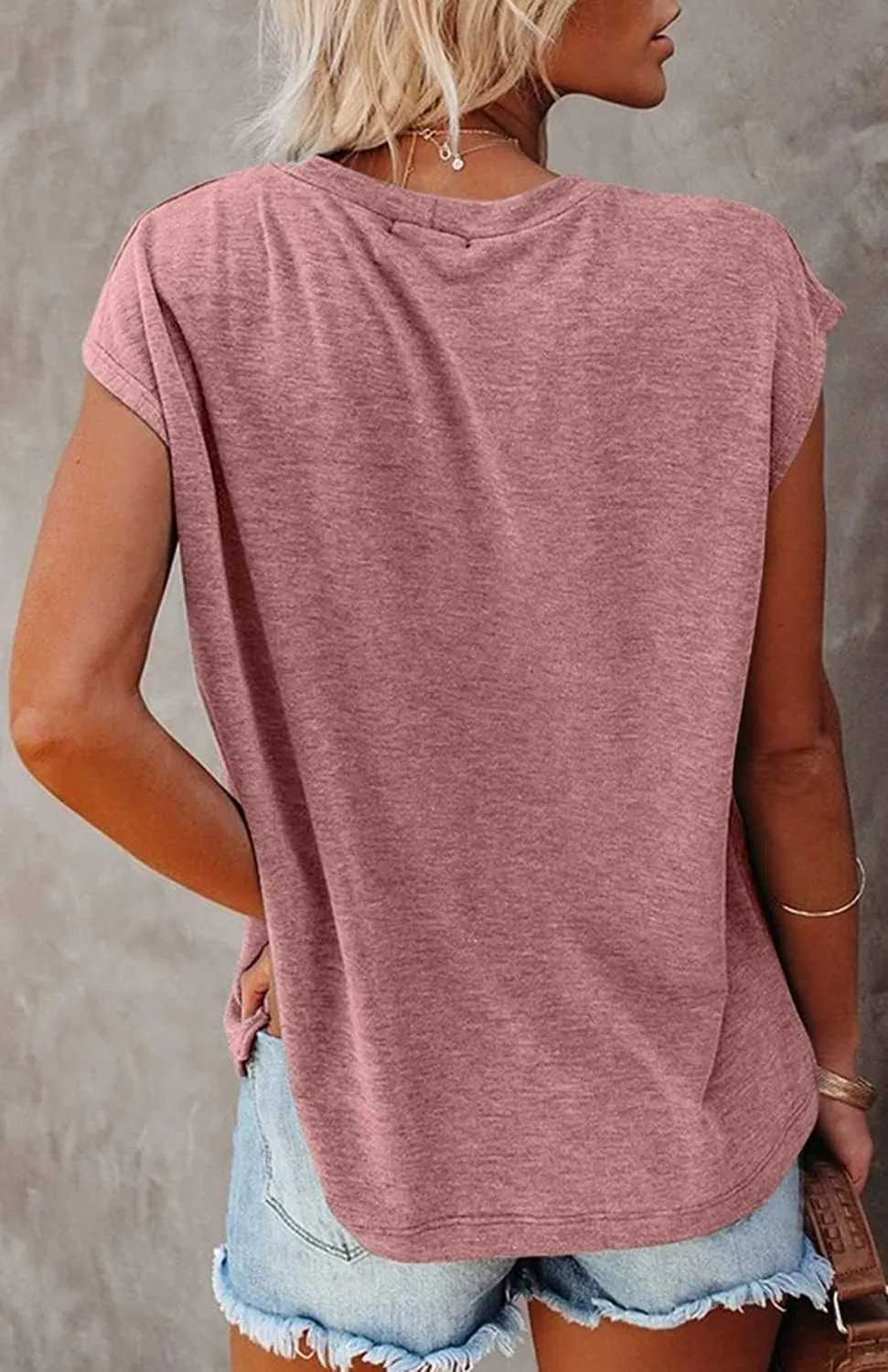 CNFUFEN Long/Short Sleeve T Shirts for Women Fashion Casual Fall/Summer Lightweight Solid Trendy Tops