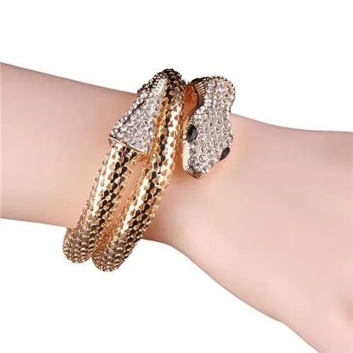 Coiled Snake Golden Bracelet