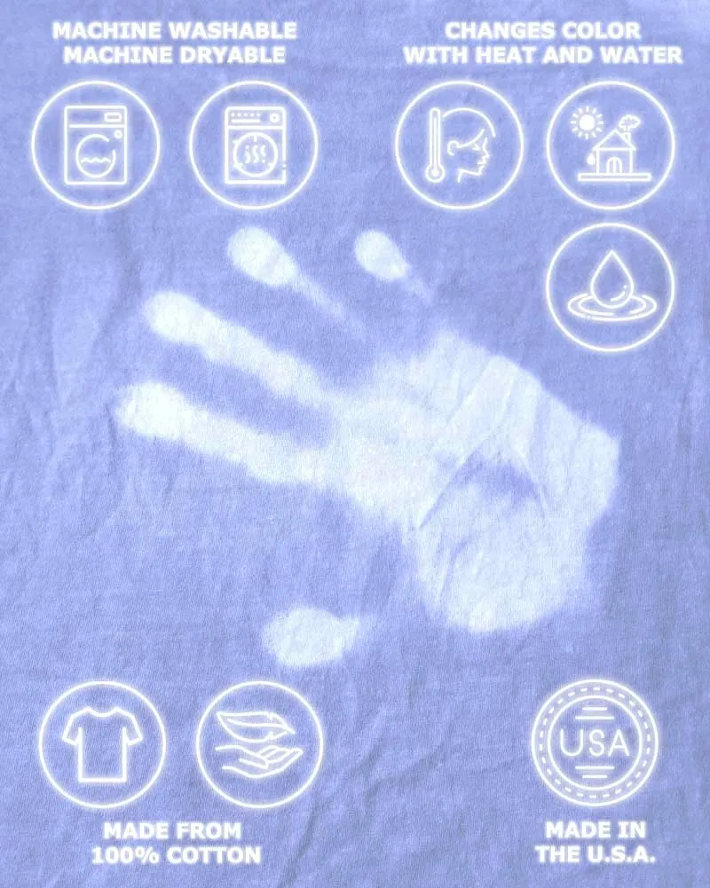 Color Changing Adult Short Sleeve T-Shirts Made in The USA for Men and Women Like 90s Hypercolor