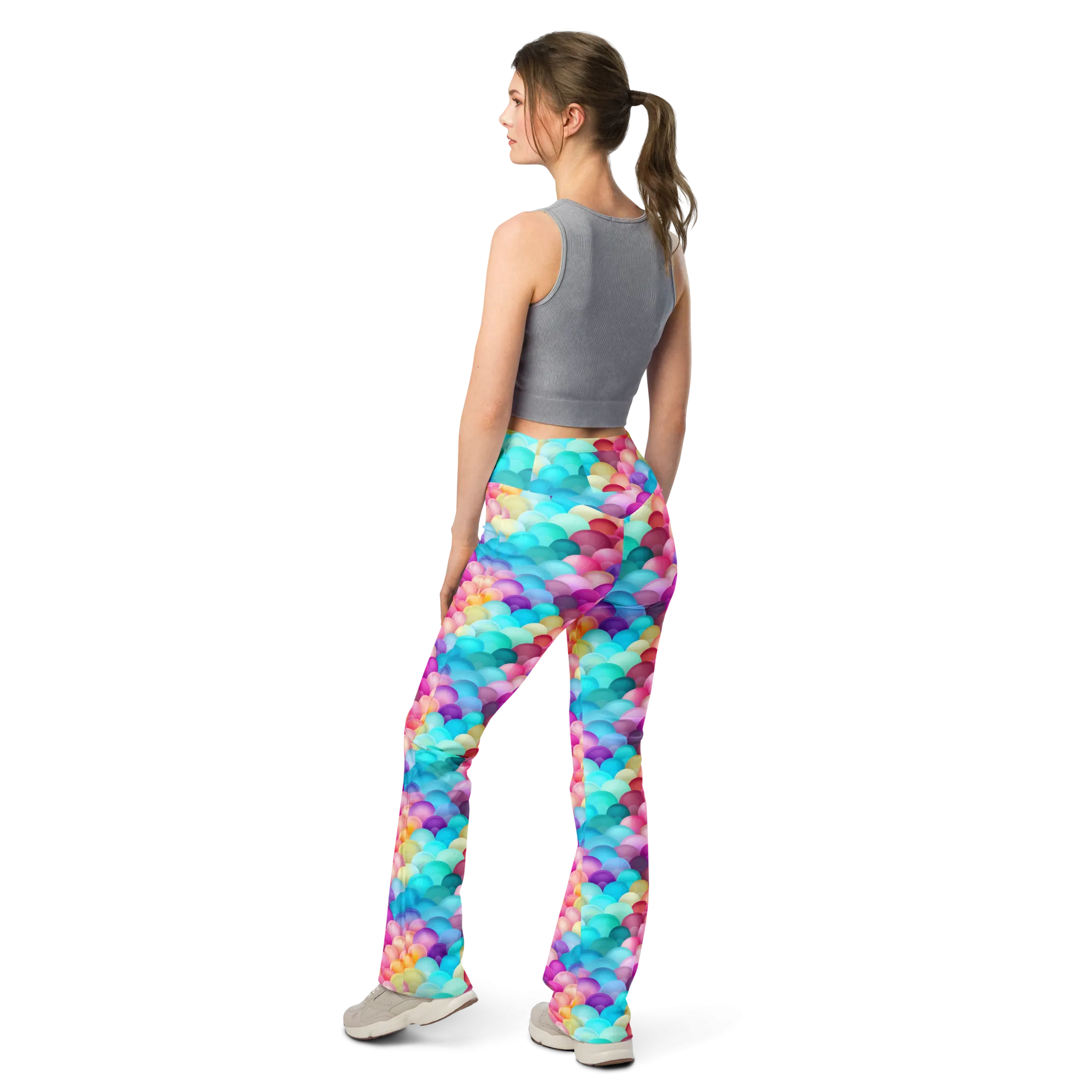 Colorful Fan Flare Leggings