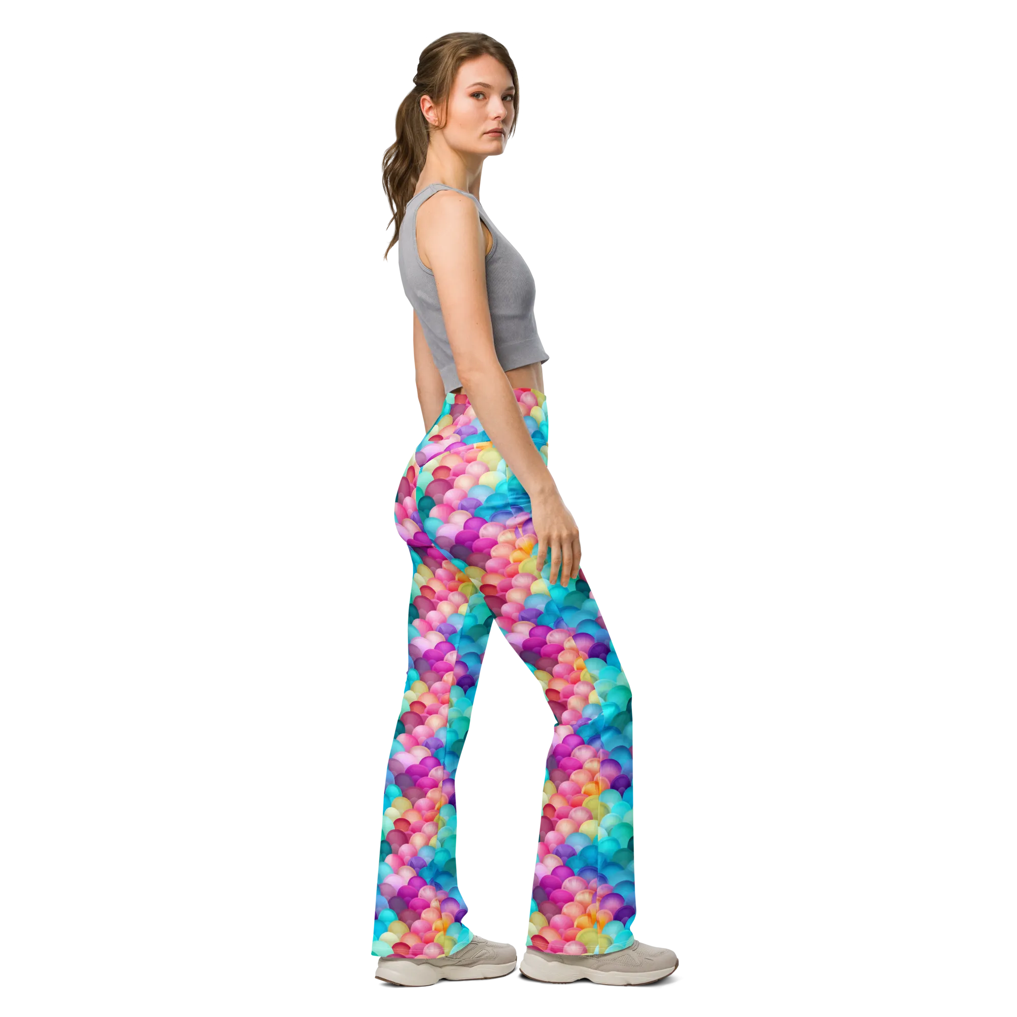 Colorful Fan Flare Leggings