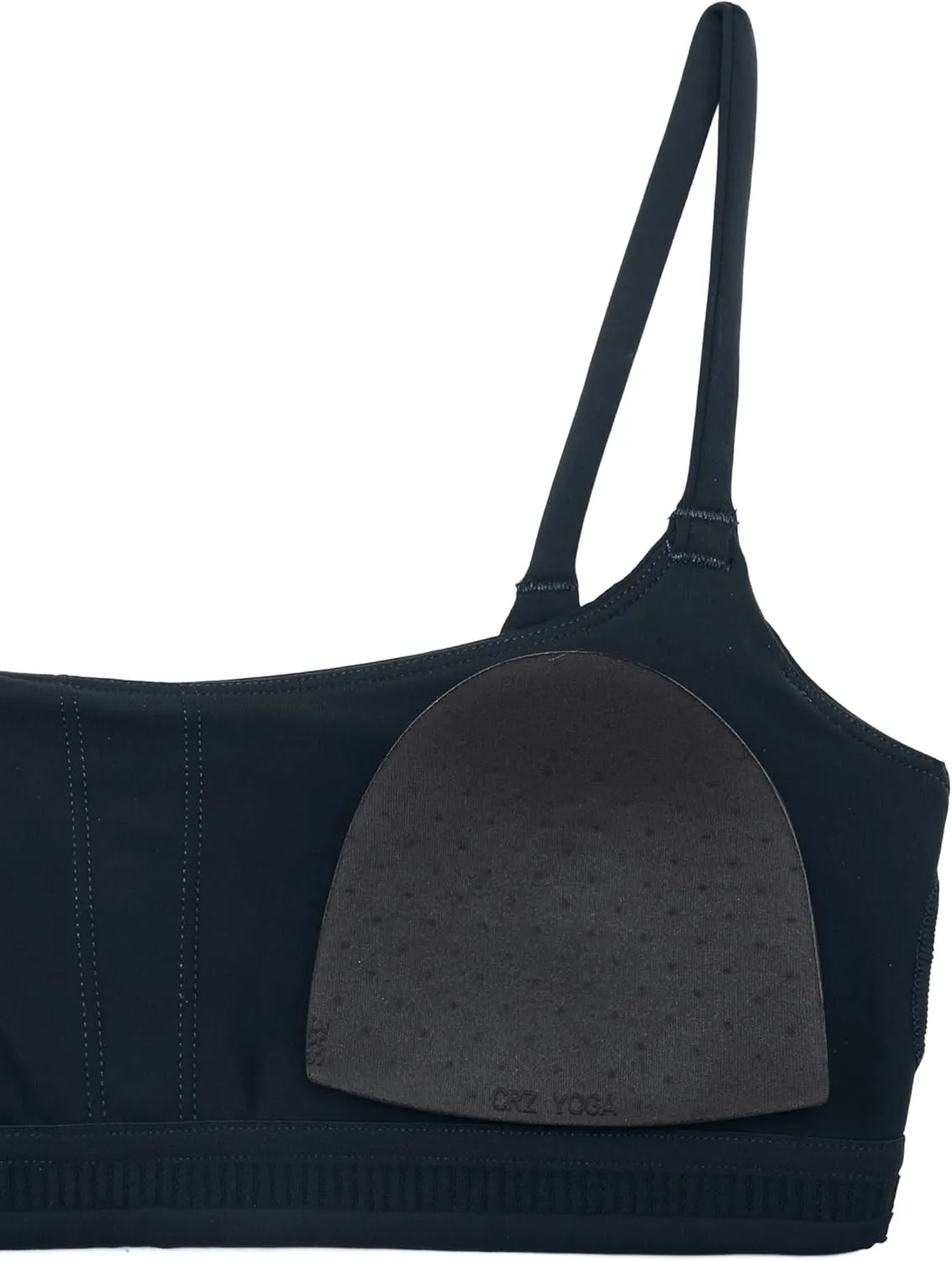 CRZ YOGA Butterbreeze Scoop Neck Sports Bras for Women - Spaghetti Straps Wireless Workout Padded Gym Cami Top