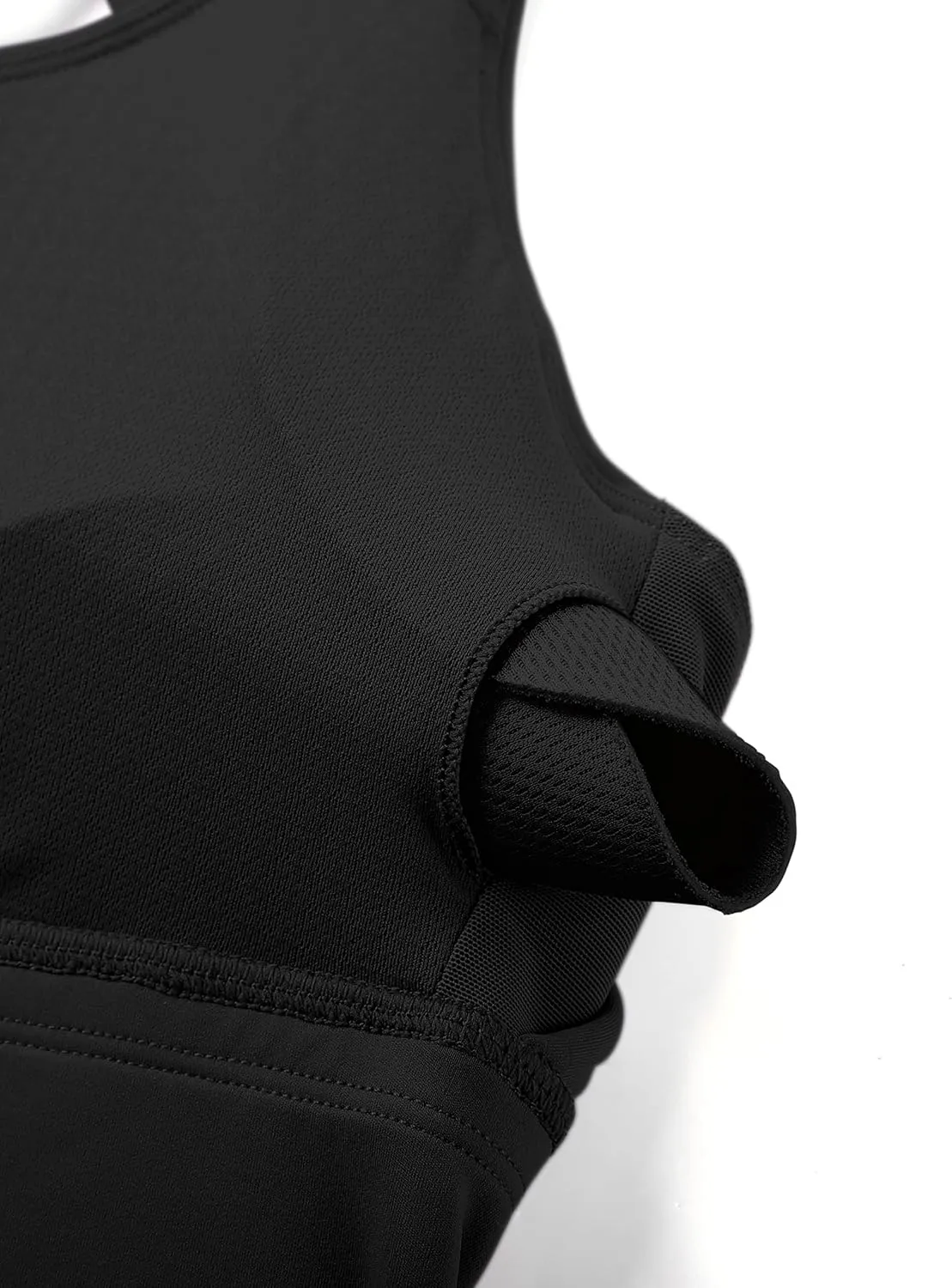 CRZ YOGA Strappy Longline Sports Bras for Women - Wirefree Padded Criss Cross Yoga Cropped Tank Tops