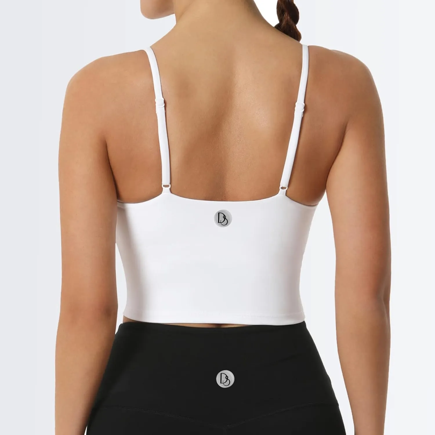 Desol Padded Longline Sports Bras for Women, Criss Cross Back Adjustable Strappy Running Workout Gym Yoga Crop Tank Top