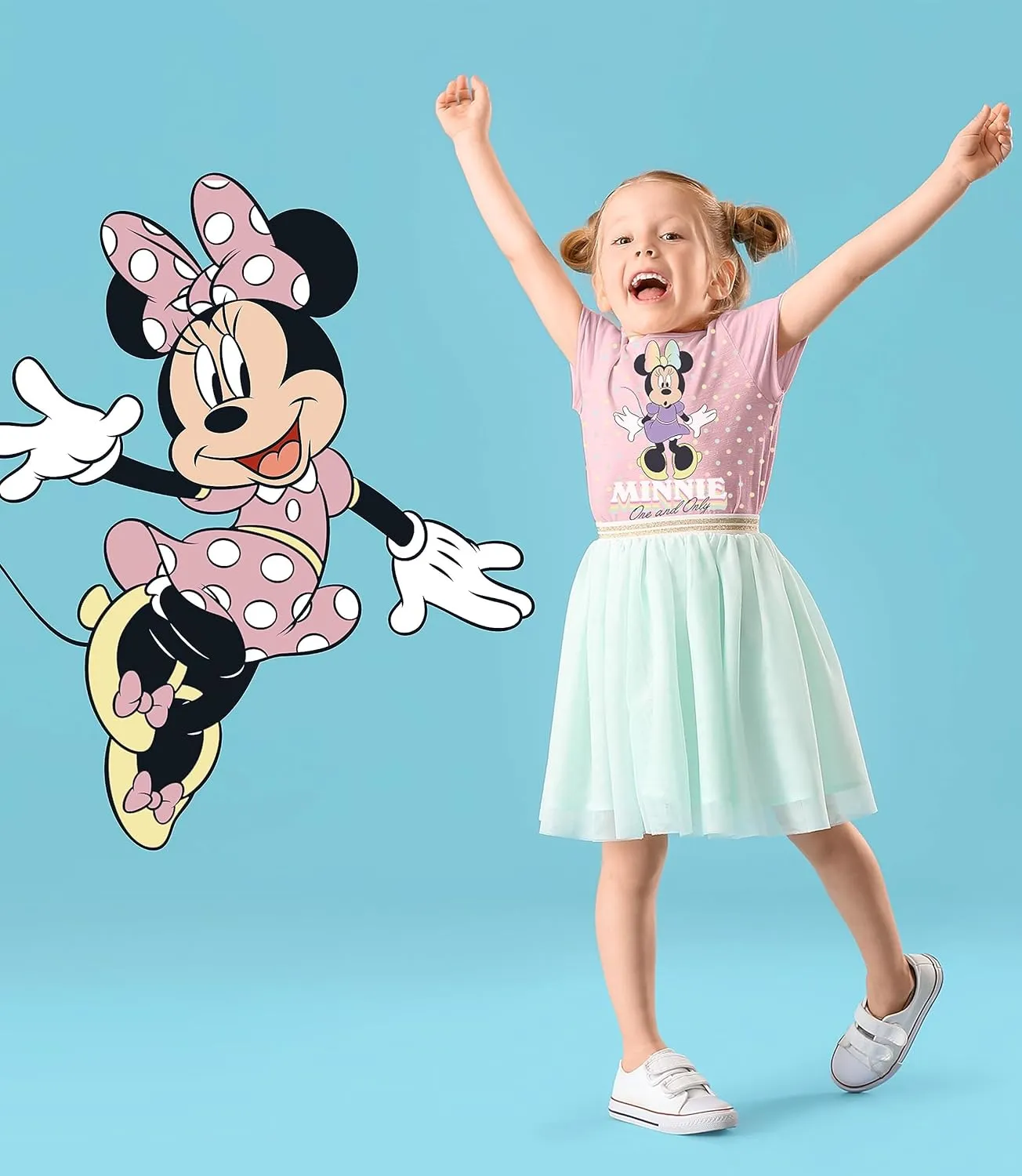 Disney Minnie Mouse T-Shirt (Sets) Daisy Duck Graphic Outfit Tee Infant Little Baby Toddlers Birthday to Girls Clothes