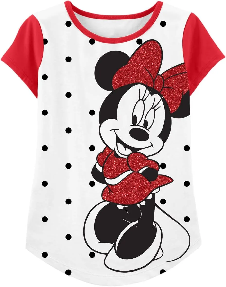 Disney Minnie Mouse T-Shirt (Sets) Daisy Duck Graphic Outfit Tee Infant Little Baby Toddlers Birthday to Girls Clothes