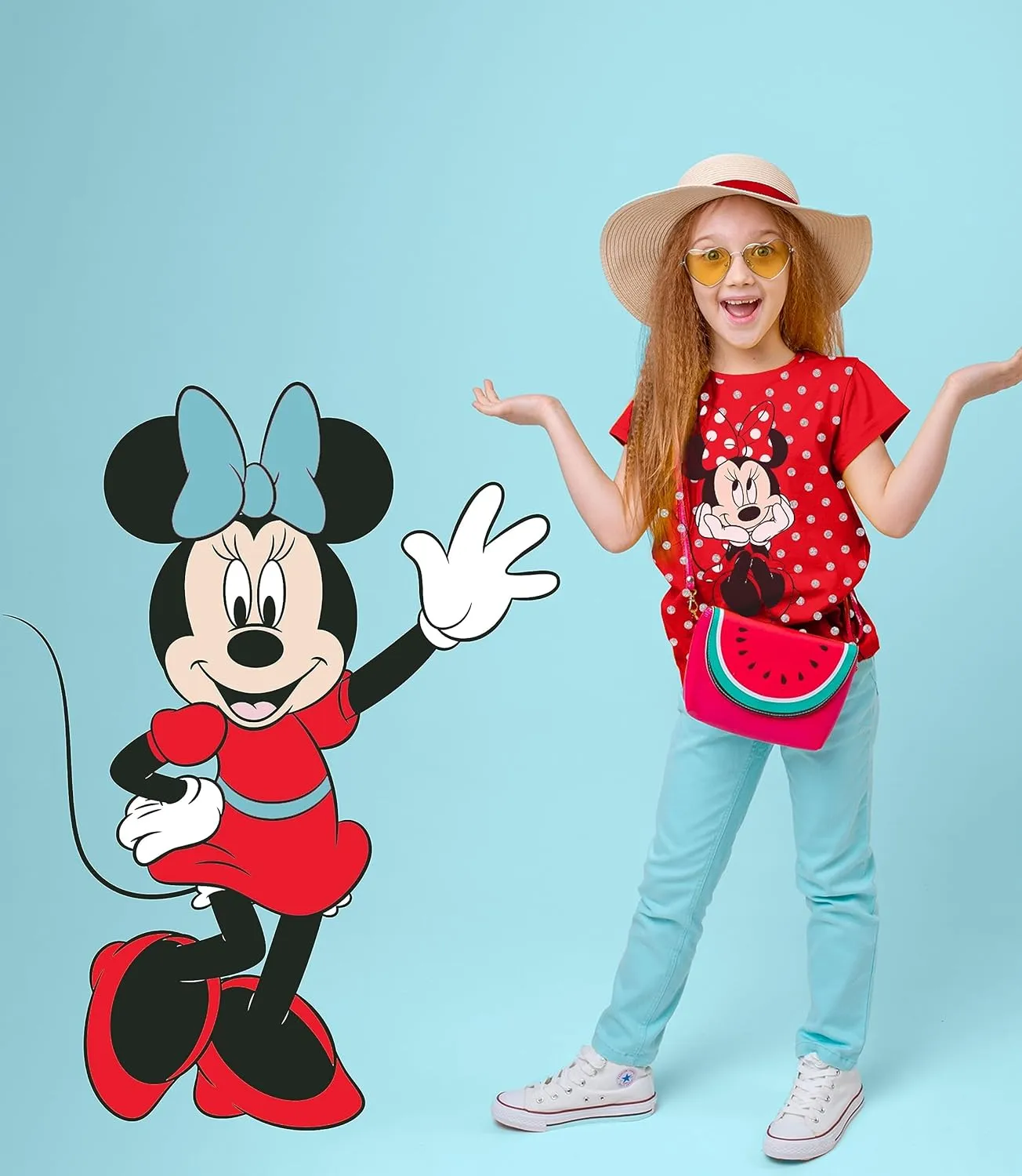 Disney Minnie Mouse T-Shirt (Sets) Daisy Duck Graphic Outfit Tee Infant Little Baby Toddlers Birthday to Girls Clothes