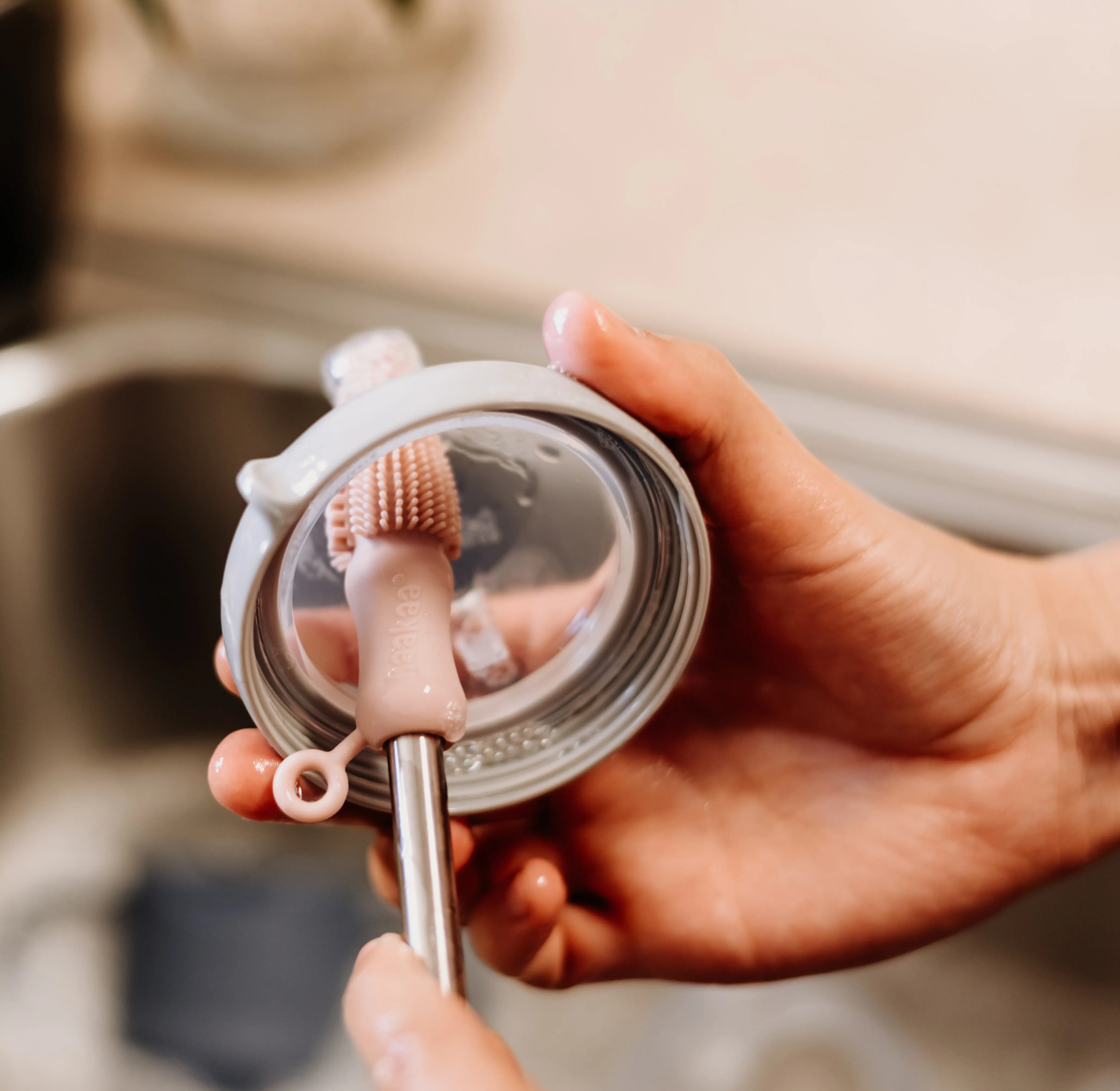 Double-Ended Silicone Cleaning & Bottle Brush