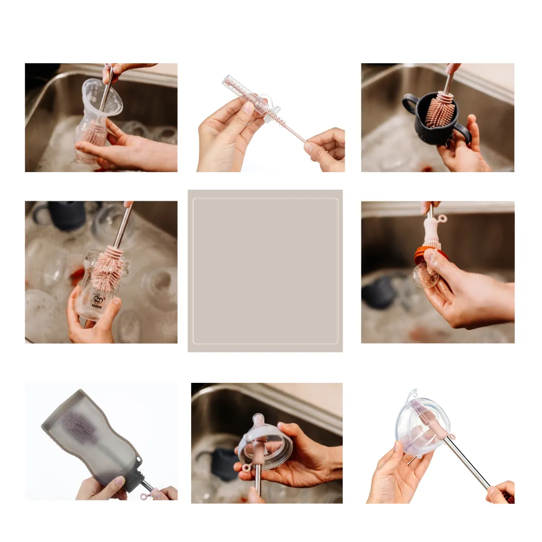 Double-Ended Silicone Cleaning & Bottle Brush