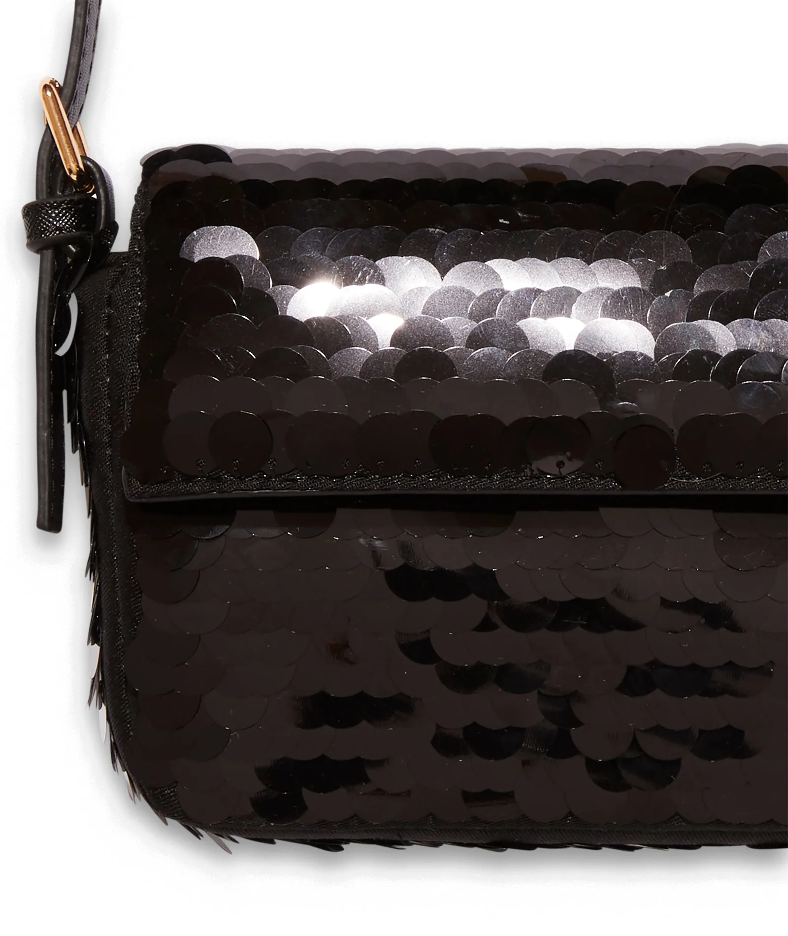 Evelina Disc Sequin Crossbody Bag