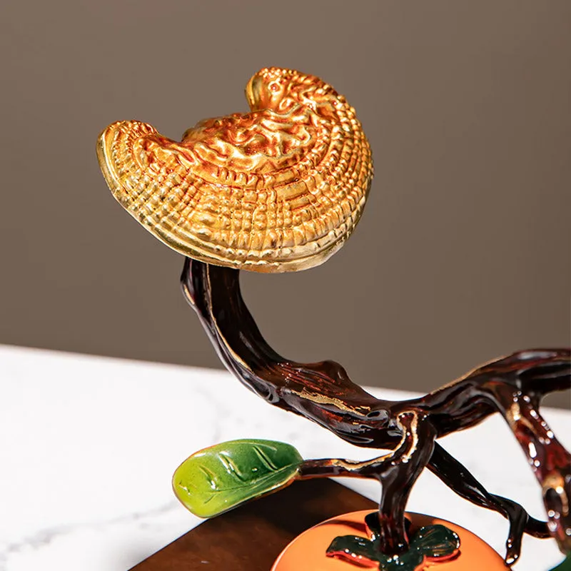Everything Will Happen Just as You Wish「Shi Shi Ru Yi」- New Chinese Style Persimmon Ruyi Ornament Office Table Decor Business Gift