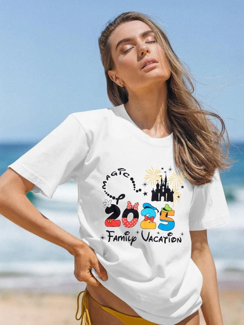 Family Vacation Shirts 2025 Family Matching Outfits Magical Tshirts for Family Cruise Trip Clothes Summer Travel Tops