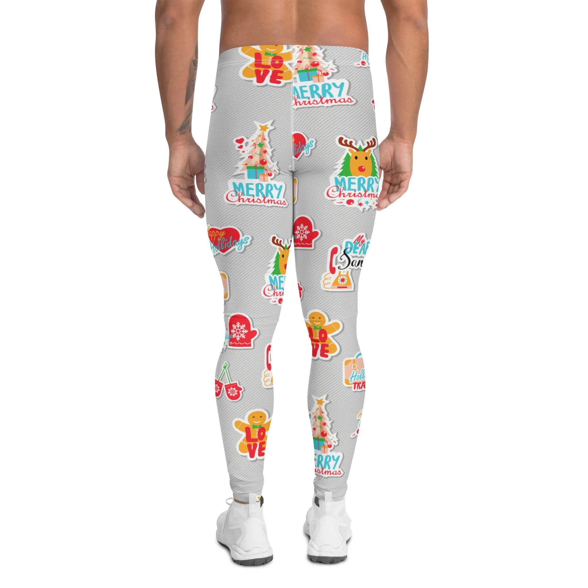 Festive Stickers Men's Leggings