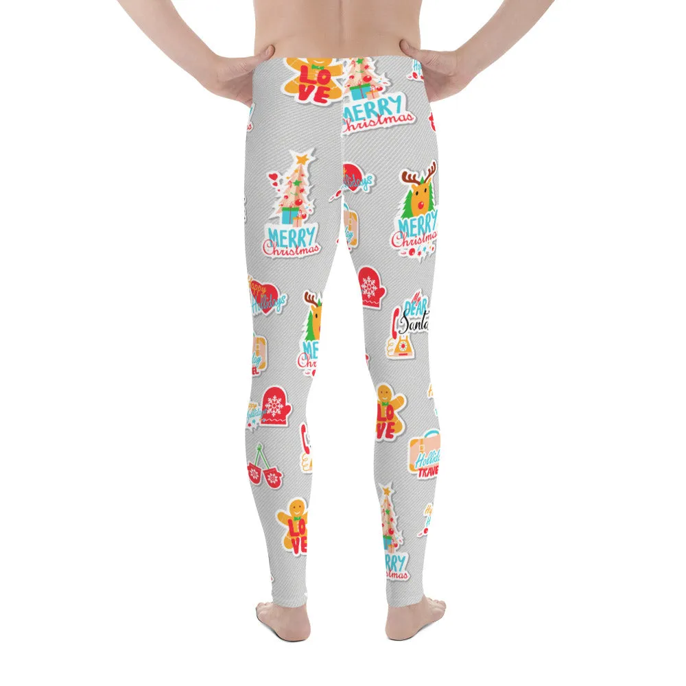Festive Stickers Men's Leggings