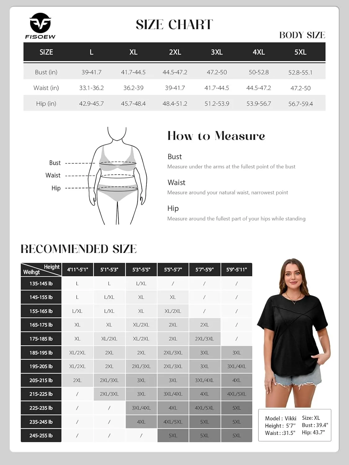 Fisoew Womens Plus Size Short Sleeve T Shirts Summer Casual Loose Fit Tees Crew Neck Curvy Tunic Tops