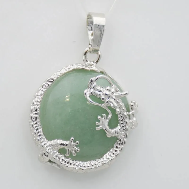 Fortune Dragon Natural Stone Pendant