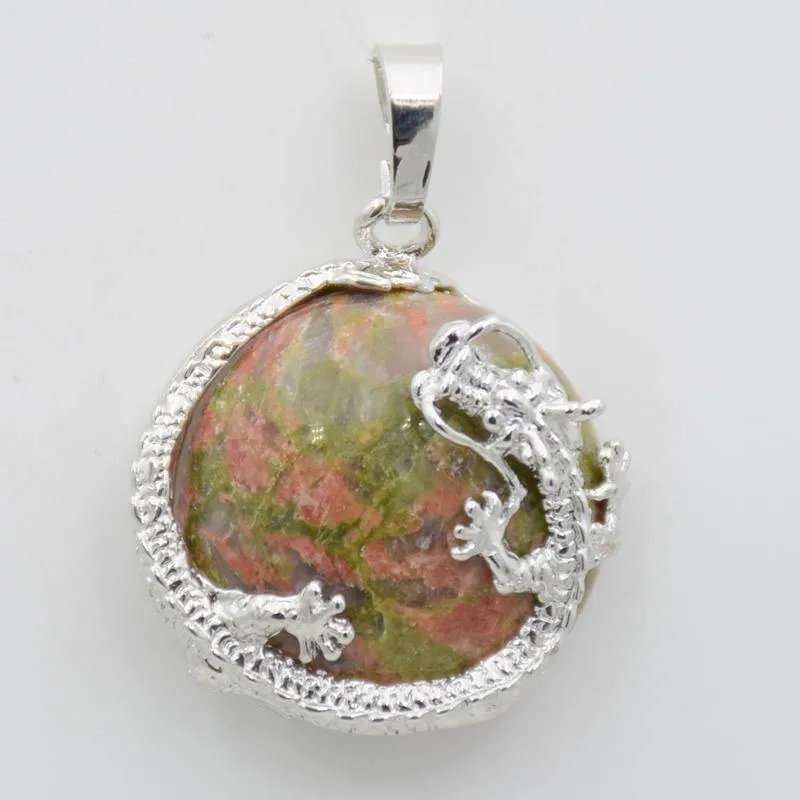 Fortune Dragon Natural Stone Pendant